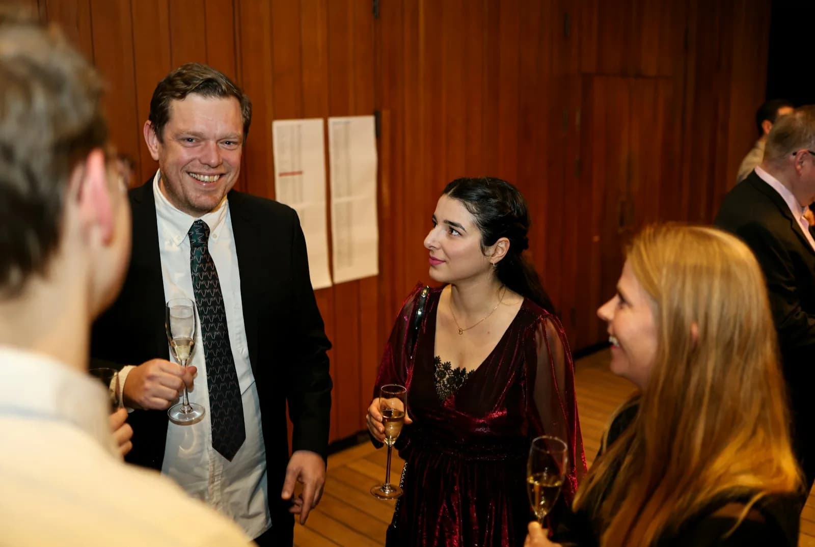 Business guests networking at a corporate event
